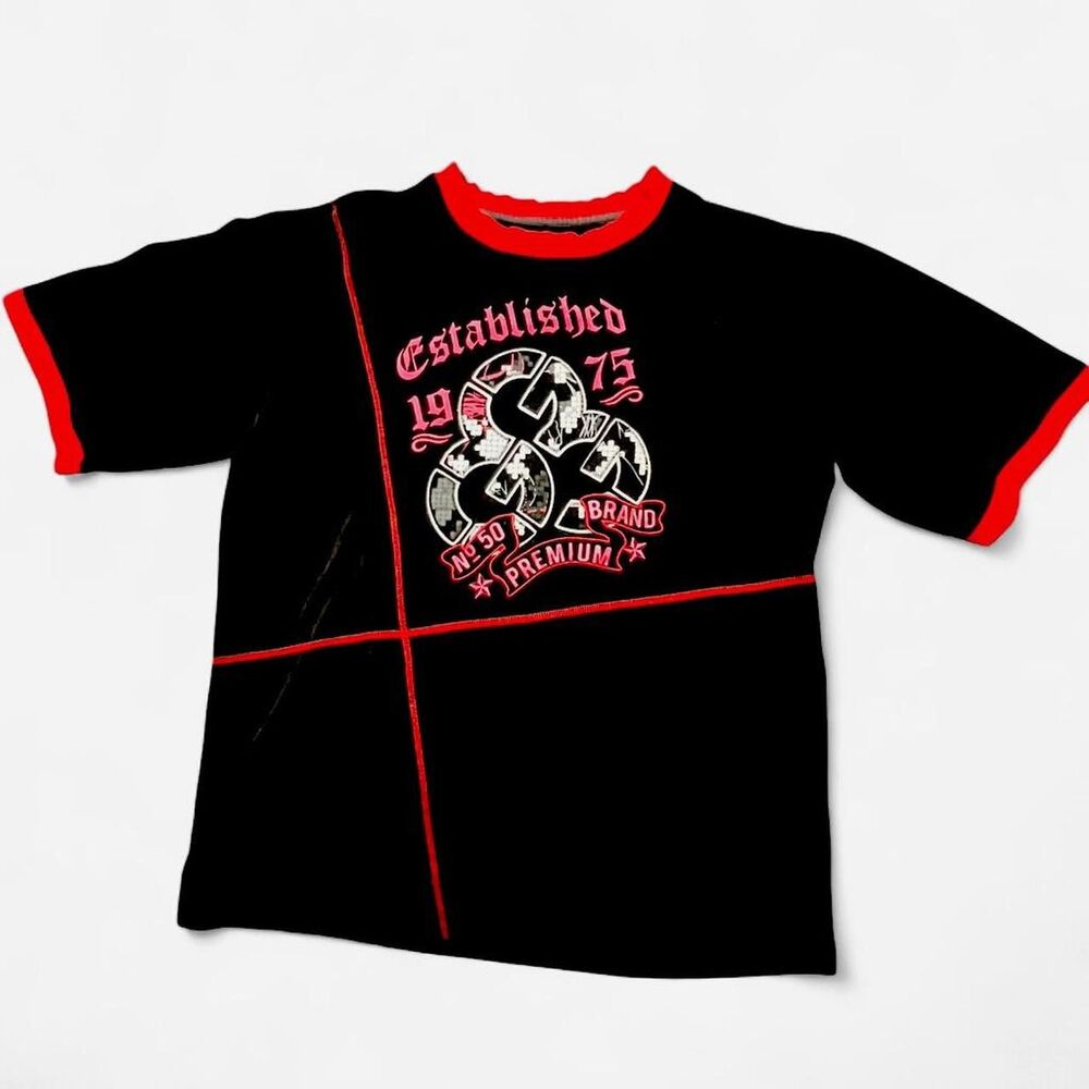 Vintage G-Unit No 50 Graphic Tee Black Red Stitch Hip Hop Shirt Y2K Streetwear